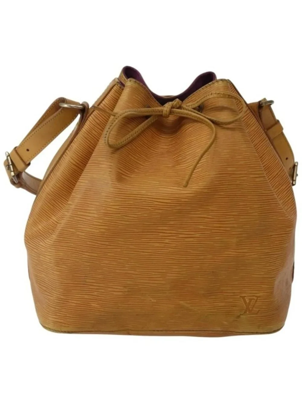 Authentic LOUIS VUITTON Epi Petit Noe Shoulder Bag Yellow M44109 LV - Picture 13 of 16